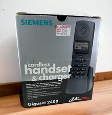 Siemens Gigaset 2400 Cordless Handset Charger Gray Open Box New Vintage 1999