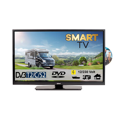 Gelhard GTV2422I Smart TV 24 Zoll DVB/S/S2/T2/C, DVD, USB, 12V 230 Volt WLAN ARC