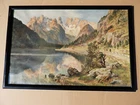c1935 Anton Heilmann Durrensee Monte Cristallo Lake Landro South Tyrol Dolomites