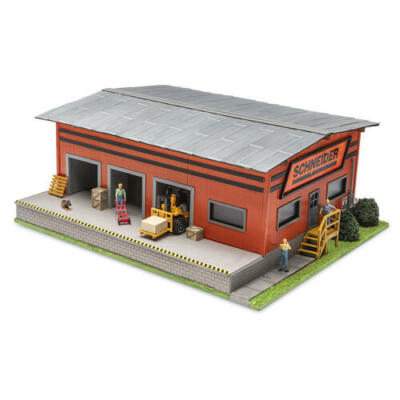 O Scale Prelit LED Light 4 Worker Forklift Dog Schneider Orange Freight Building
