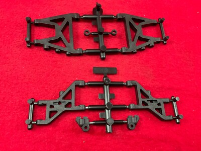 TEAM ASSOCIATED RC10DS front + rear SUSPENSION ARMS set a-arms BLACK