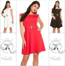 Koucla Cocktail Dress Party Mini Dress Evening Dress with Belt