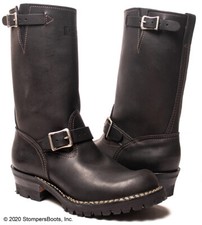 Wesco Boss 11" Engineer Boots  Black Oil-Tanned  Vibram 100 Lug Sole  USA made