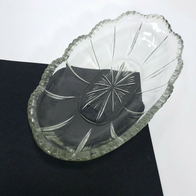 Vintage Depression Clear Glass Celery Dish eBay