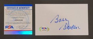 Coach BOBBY BOWDEN Signed 3x5 Inch Index Card FLORIDA STATE SEMINOLES PSA