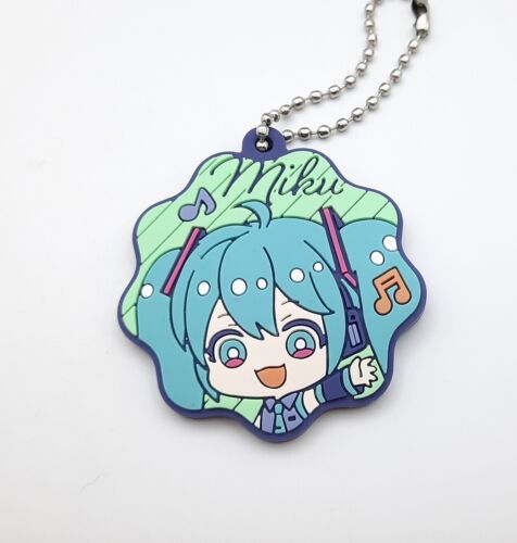 Vocaloid Hatsune Miku 1.5" rubber keychain strap figure toy charm - Picture 1 of 1