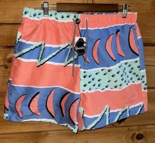 Boardies Swim Trunk Fresh Prince 90’s Print Colorful Orange & Blue Sz XL NWT $75