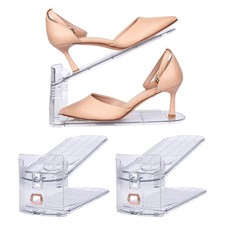 Shoe Slots Organizer, Adjustable Shoe Rack Stacker Storage Space Saver, Three...