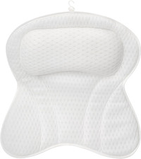 Luxury Bath Pillow for Tub - 4D Mesh Bathtub Pillows for Head and Neck Support w