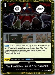 The Five Elders Are at Your Service!!! OP13-096 Foil Rare - One Piece TCG Carrying On His Will