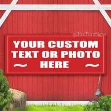 Your Custom Text or Photo Here Indoor Outdoor Banner Sign with grommets