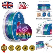 High Precision 1KG Rainbow PLA Filament 1.75mm - Odorless 3D Printing Filament