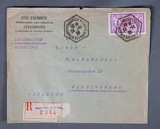 MayfairStamps France 1930 Strasbourg Registered to Helsinki Finland Cover aaw_80