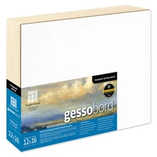 Ampersand Museum Quality Gessobord 12x16 Cradled Hardbord Painting Panel