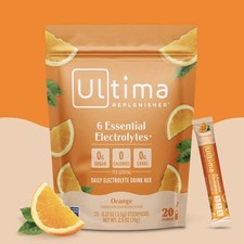 20ct Electrolyte Drink Packets- Orange. Hydration- Zero Calorie Zero Sugar