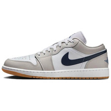 Jordan 1 Low Midnight Navy Neutral Grey 553558-146 Men's