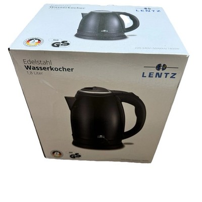 LENTZ Edelstahl Wasserkocher 1,8L neu OVP Kettle Vintage Sammler gebraucht