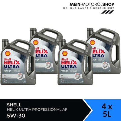 Shell Helix Ultra Professional AF 5W-30 Ford API SL Motoröl 4x5 Liter = 20 Liter