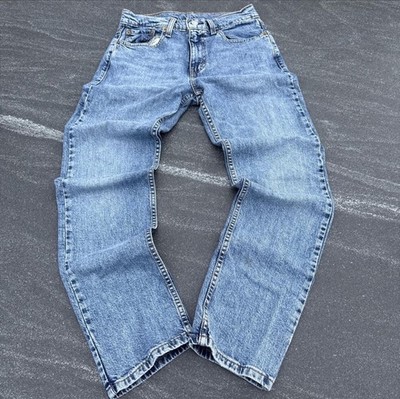 Levi's Men's Blue Light Wash Denim Jeans Tapered Regular Fit Mid Rise