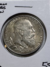 1902 German States Baden 2 Mark Commemorative Silver Coin Low Mintage