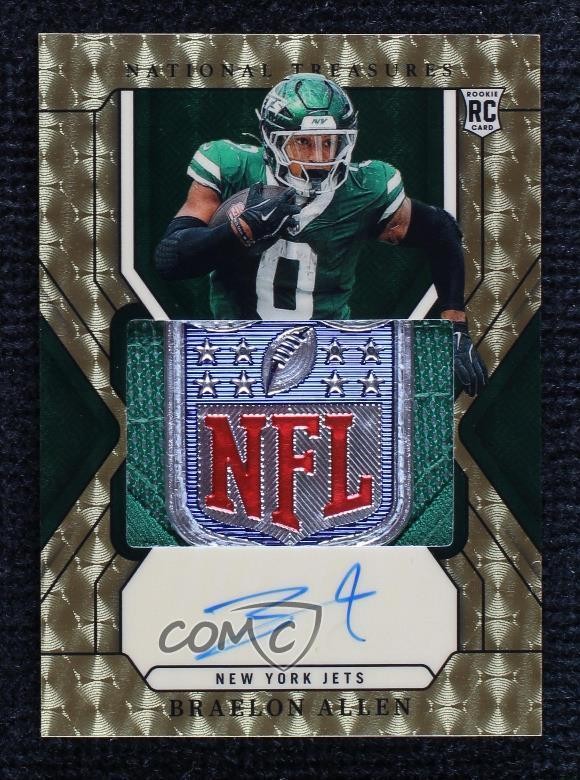 2024 Panini National Treasures 1/1 Braelon Allen RPA Rookie Patch Auto RC 0n64