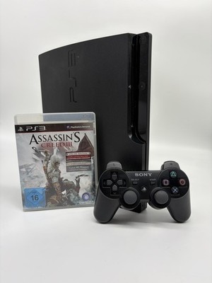 Sony PlayStation 3 PS3 Slim 320 GB Spielkonsole Schwarz + Controller + Spiel