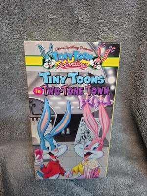 Tiny Toon Adventures - Tiny Toons in Two-Tone Town (VHS, 1993) w/inserts