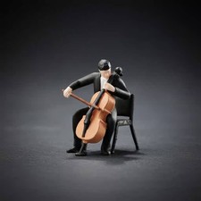 2 Pezzi Figurina da Display Scene Resina Set di Personaggi Musicali in