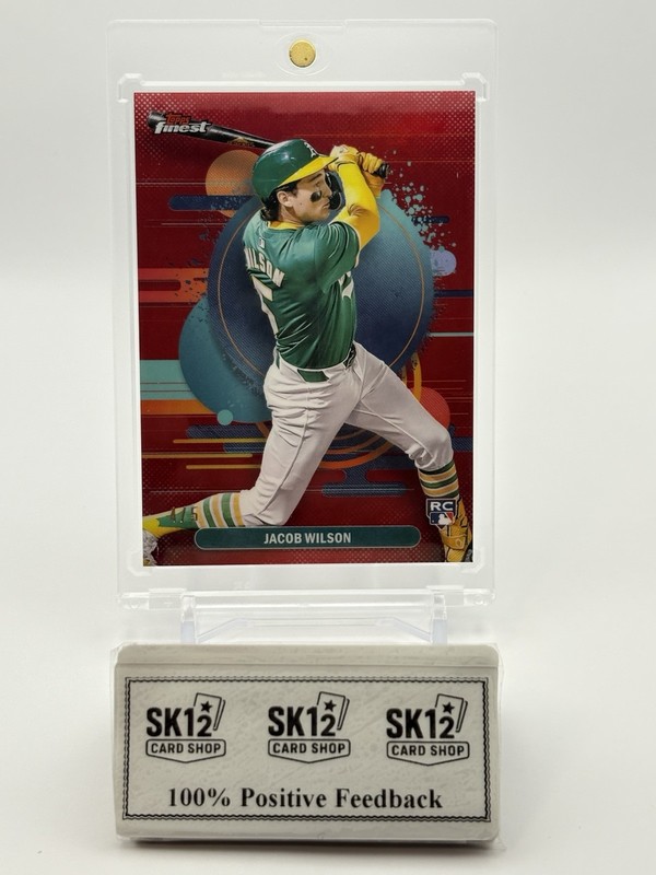 2025 Topps Finest - Uncommon Jacob Wilson #109 Red Refractor 4/5 (RC)