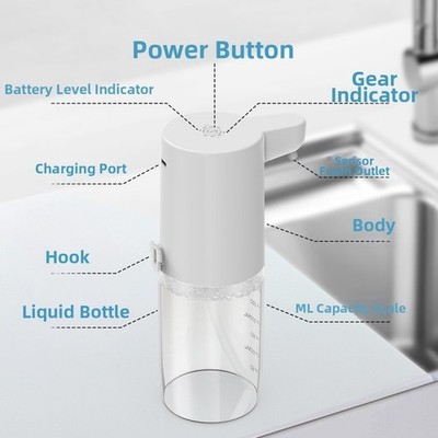 White Smart Hand Spray Dispenser for Foaming Soap Touchless Activation System