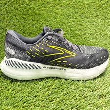 Brooks Glycerin GTS 20 Womens Size 7 Gray Yellow Athletic Running Shoes Sneakers