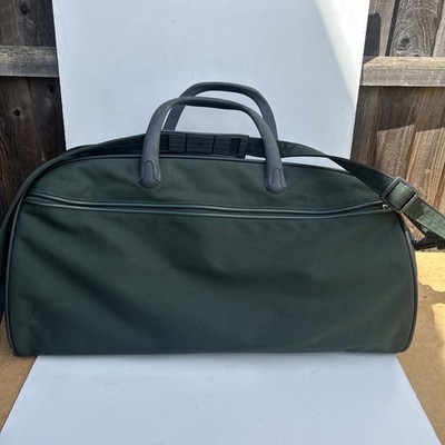 Samsonite Reisetasche   Unisex groß grün schwarz Lederbesatz Reisetasche