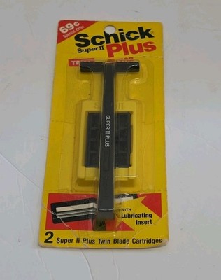Schick Super 2 Plus Pivoting Razor W/ 2 Cartridges Vintage Shaving In Package