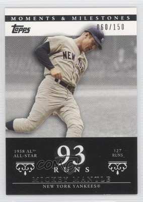 2007 Moments & Milestones /150 Mickey Mantle (1958 AL All-Star 127 Runs) HOF 0f8