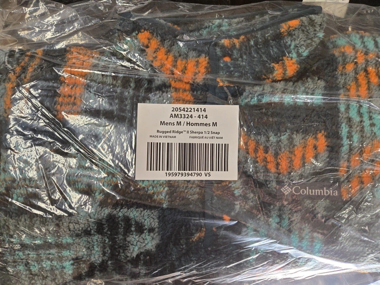 New Men's Columbia Rugged Ridge II Sherpa 1/2 Snap Pullover, Size Medium - product detail image 5