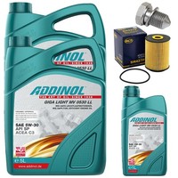 MotoröL Filter Set Addinol 5W-30 11 Liter + Schraube FüR VW Phaeton 6.0 W12 3D1