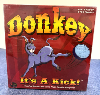 Donkey - It's A Kick! ~ Cleveland Kids ~ Fast Paced Card Game ~ 2011 ~New/Sealed