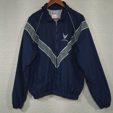 VTG US Air Force USAF PTU Physical Training Windbreaker Jacket Men's Medium Reg