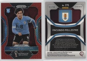 2022 Panini Prizm World Cup Qatar Red Mojo Prizm /99 Facundo Pellistri #275