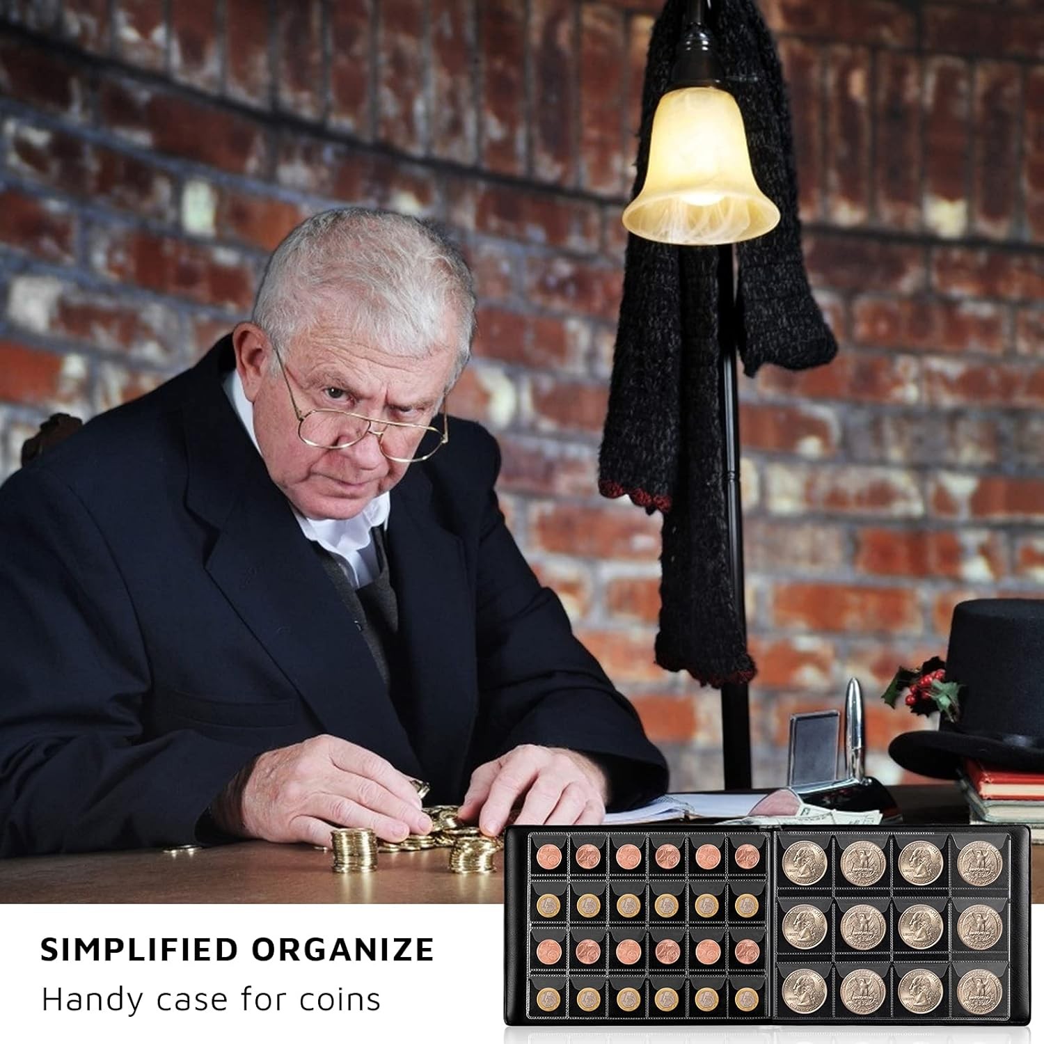 Coin Collection Supplies Holder Book for Collectors, 300 Pockets Blue 