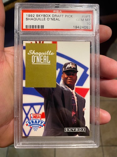 ~CRAZY RARE CLEAN LOOK SKYBOX DRAFT PICK ROOKIE SHAQUILLE O'NEAL PSA 10 1992