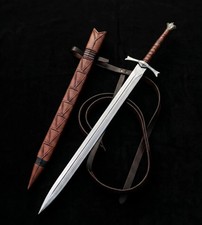 Espada Armada Medieval Forjada a Mano con Funda - 5160 Acero al Carbono Caballero Coleccionar