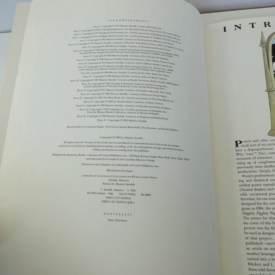 Posters by MAURICE SENDAK Printed in 1986 1st Edition Large Paperback Incomplete - Image 4 of 4