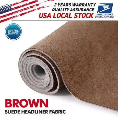 1/8'' Thick Suede Headliner Fabric Foam Back Auto Roof Repair Upholstery Material