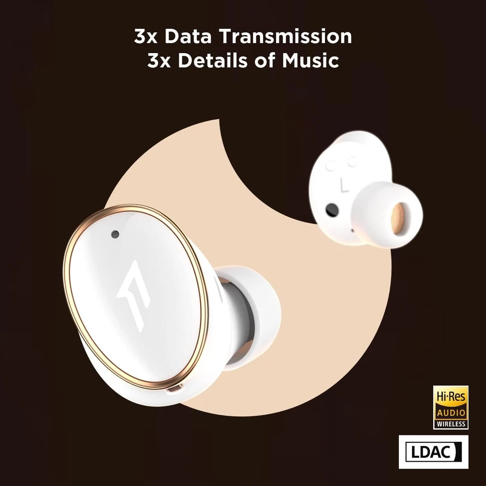 1MORE EVO True Wireless Active Noise Canceling Headphones-White - Image 4 of 4