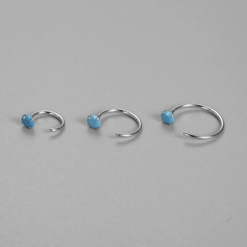 Gold hoop earrings, 18K gold plated sterling silver huggie hoops, waterproof - Image 3 of 4