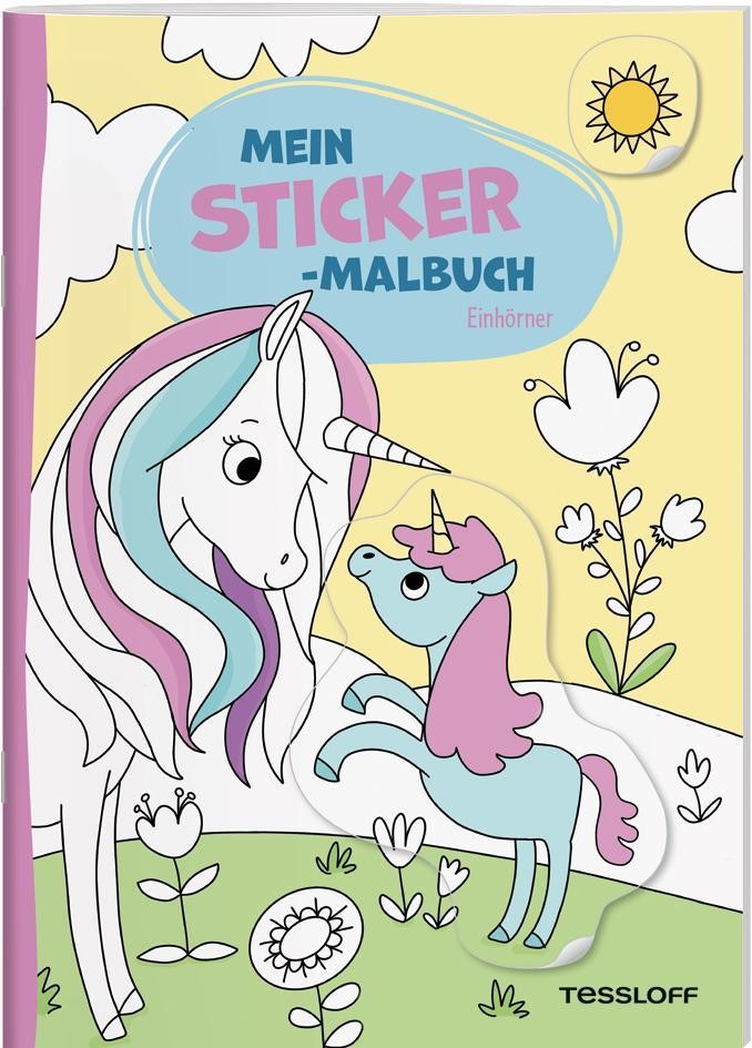 Mein Sticker-Malbuch. Einhörner Carmen Eisendle