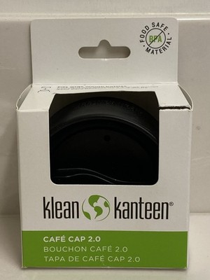 NEW KLEAN KANTEEN BLACK WIDE CAFE CAP 2.0 (fits WIDE bottles - not TKWIDE)