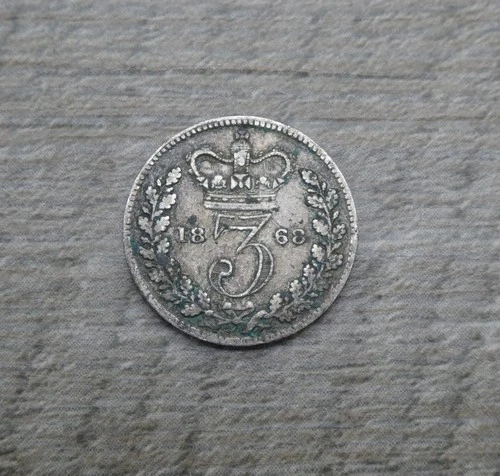 1868 Victoria Threepence — photo from the most recent tracked eBay sale