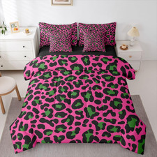 Leopard Print Kids King Bedding Set 7 Piece Cheetah Print Bed in a Bag for Boys
